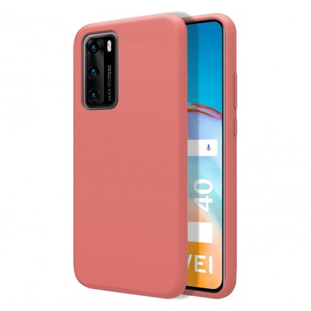 Funda Silicona Líquida Ultra Suave para Huawei P40 color Rosa