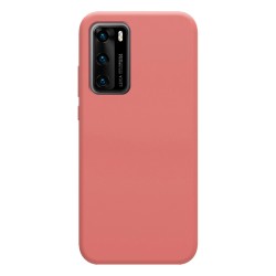 Funda Silicona Líquida Ultra Suave para Huawei P40 color Rosa 2
