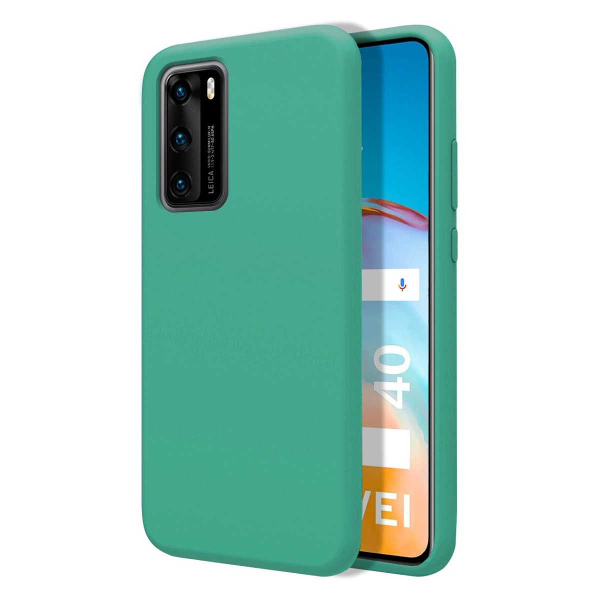 Funda Silicona Líquida Ultra Suave para Huawei P40 color Verde