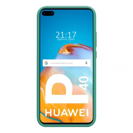 Funda Silicona Líquida Ultra Suave para Huawei P40 color Verde