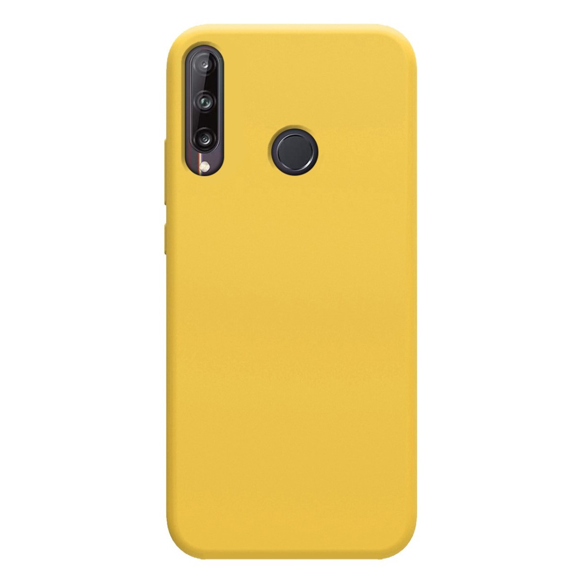 Funda Silicona Líquida Ultra Suave para Huawei P40 Lite E color Amarilla