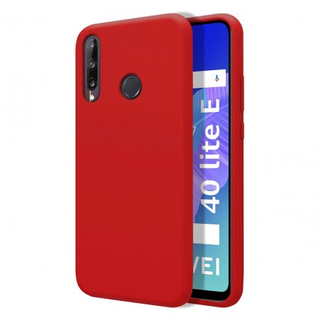 Funda Silicona Líquida Ultra Suave para Huawei P40 Lite E color Roja