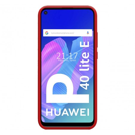 Funda Silicona Líquida Ultra Suave para Huawei P40 Lite E color Roja
