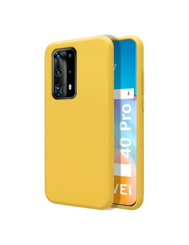 Funda Silicona Líquida Ultra Suave para Huawei P40 Pro color Amarilla