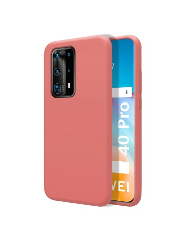 Funda Silicona Líquida Ultra Suave para Huawei P40 Pro color Rosa