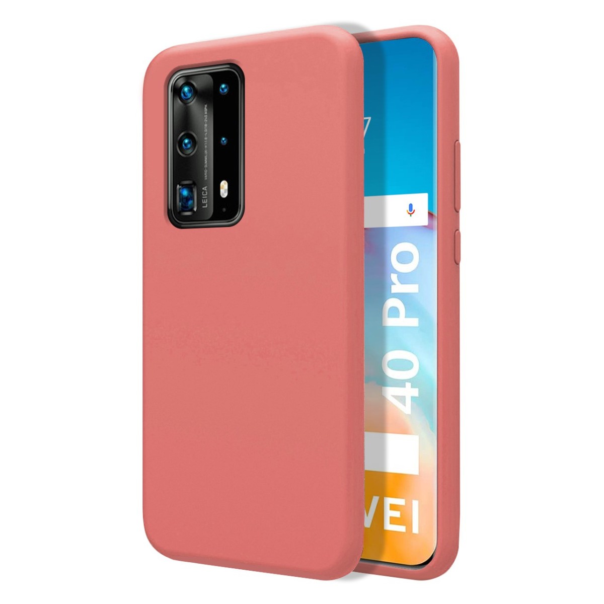 Funda Silicona Líquida Ultra Suave para Huawei P40 Pro color Rosa