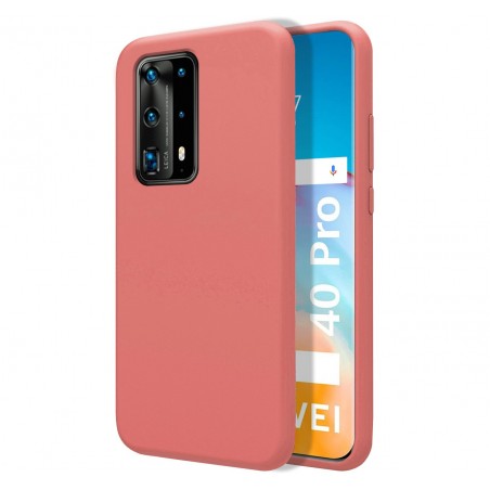Funda Silicona Líquida Ultra Suave para Huawei P40 Pro color Rosa