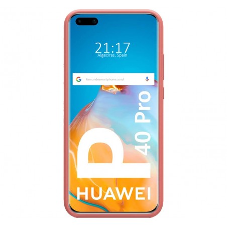 Funda Silicona Líquida Ultra Suave para Huawei P40 Pro color Rosa
