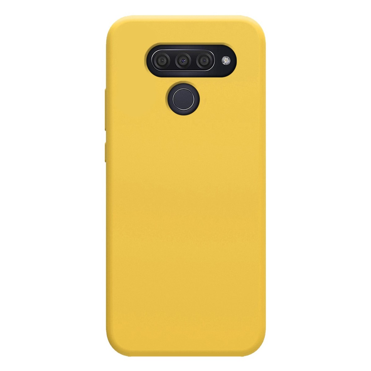 Funda Silicona Líquida Ultra Suave para Lg Q60 / K50 color Amarilla
