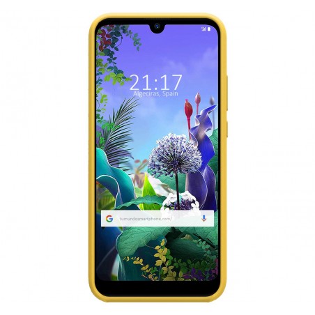 Funda Silicona Líquida Ultra Suave para Lg Q60 / K50 color Amarilla