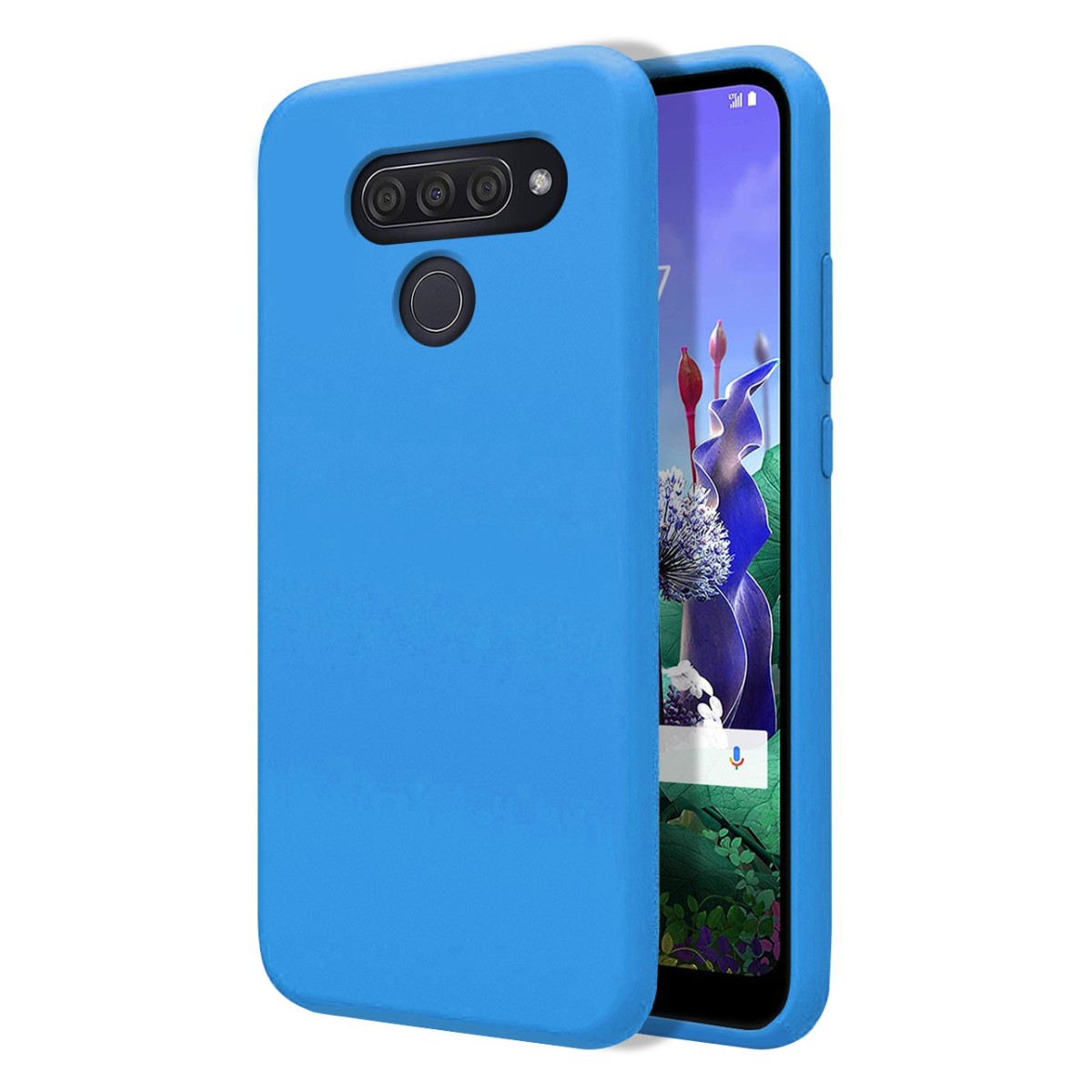 Funda Silicona Líquida Ultra Suave para Lg Q60 / K50 color Azul