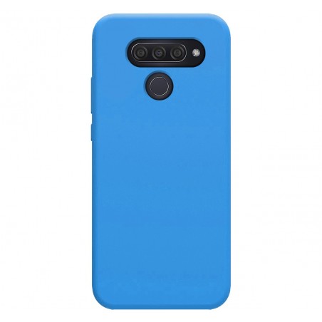Funda Silicona Líquida Ultra Suave para Lg Q60 / K50 color Azul