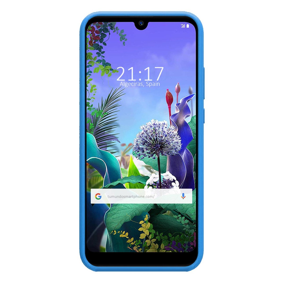 Funda Silicona Líquida Ultra Suave para Lg Q60 / K50 color Azul
