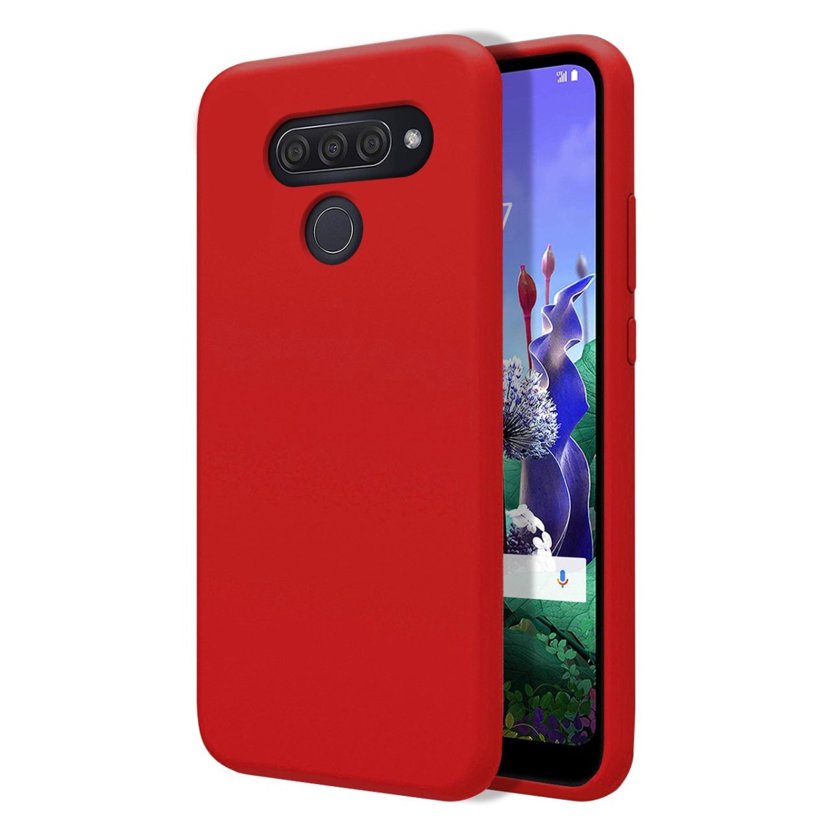 Funda Silicona Líquida Ultra Suave para Lg Q60 / K50 color Roja
