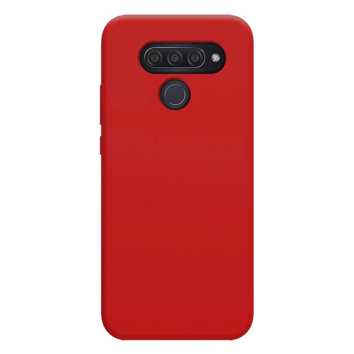 Funda Silicona Líquida Ultra Suave para Lg Q60 / K50 color Roja