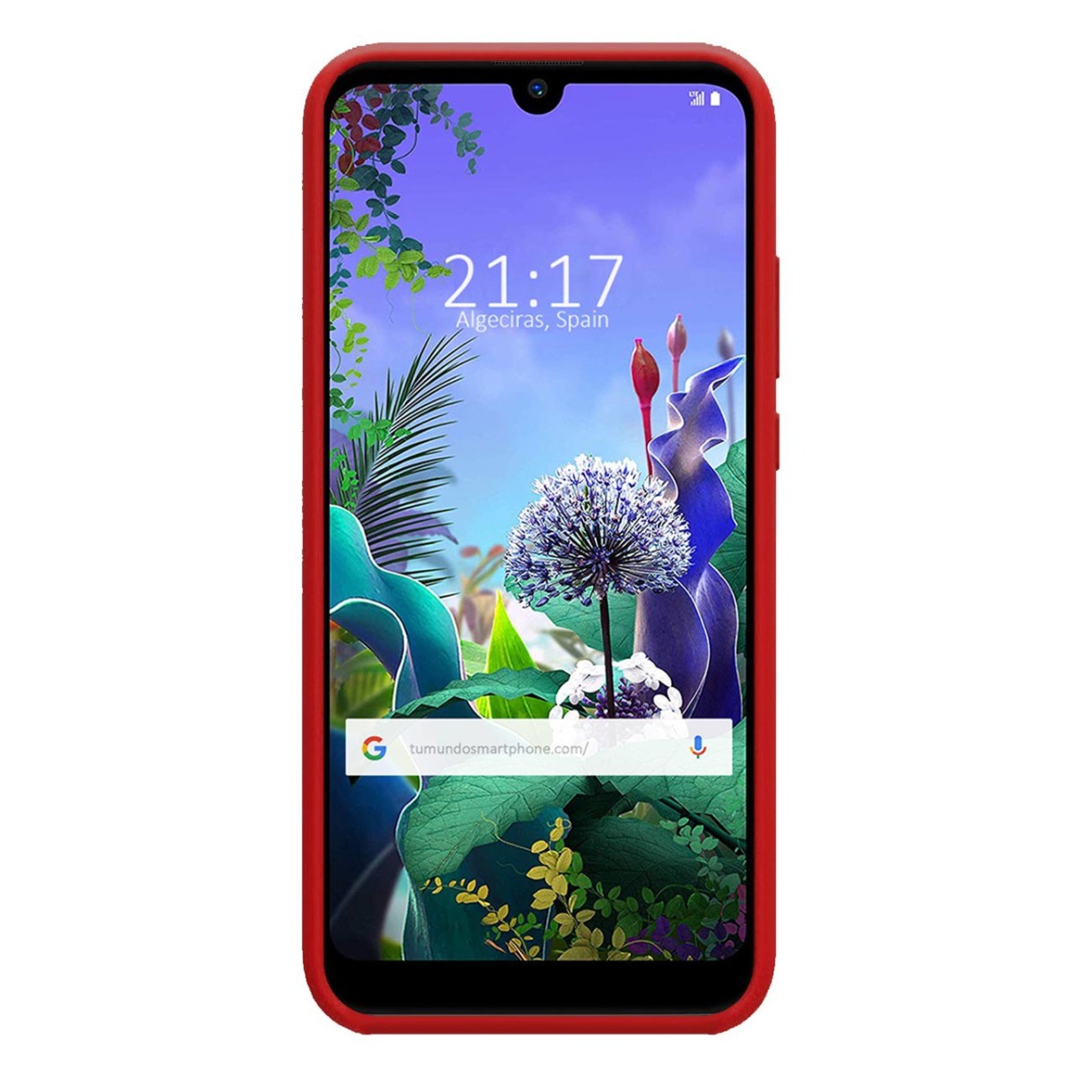 Funda Silicona Líquida Ultra Suave para Lg Q60 / K50 color Roja