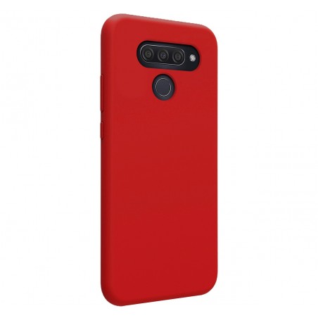 Funda Silicona Líquida Ultra Suave para Lg Q60 / K50 color Roja