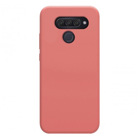 Funda Silicona Líquida Ultra Suave para Lg Q60 / K50 color Rosa