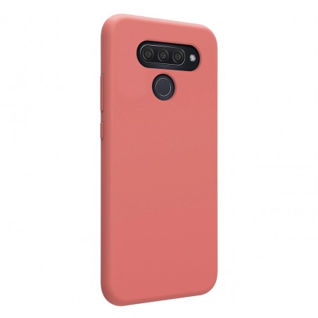 Funda Silicona Líquida Ultra Suave para Lg Q60 / K50 color Rosa