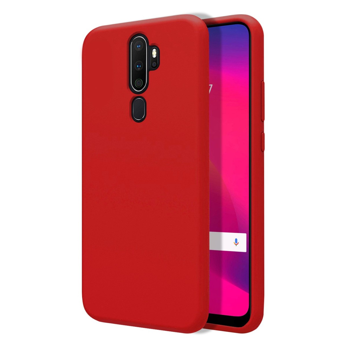 Funda Silicona Líquida Ultra Suave para Oppo A5 2020 / A9 2020 color Roja
