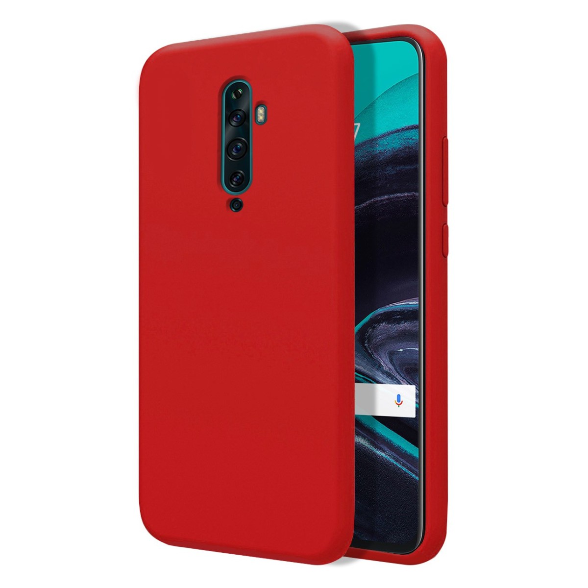 Funda Silicona Líquida Ultra Suave para Oppo Reno 2Z color Roja