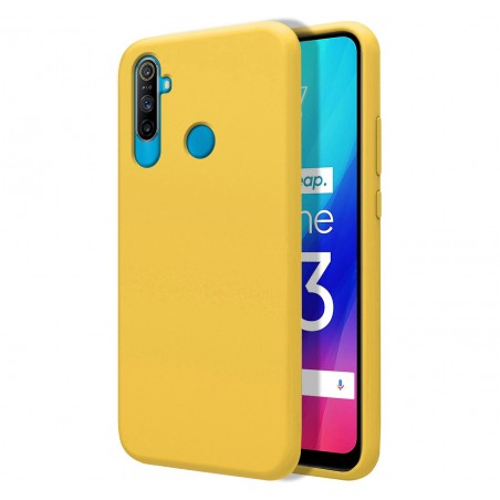 Funda Silicona Líquida Ultra Suave para Realme C3 color Amarilla