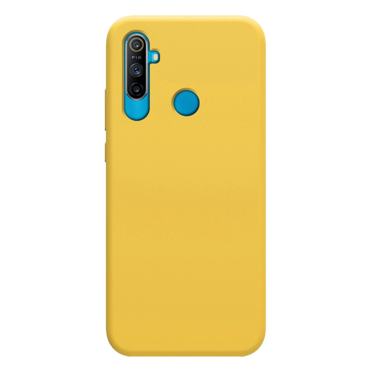 Funda Silicona Líquida Ultra Suave para Realme C3 color Amarilla