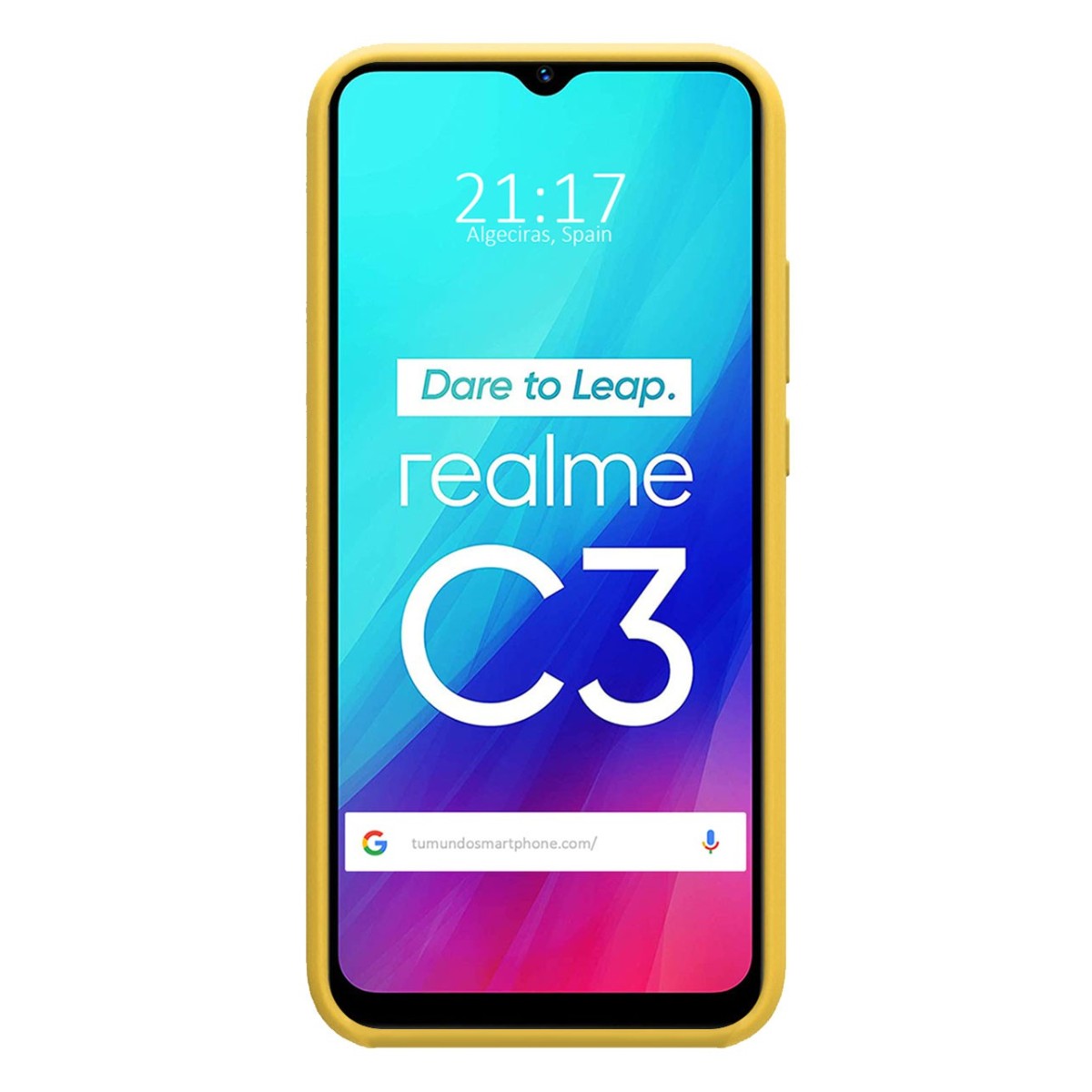 Funda Silicona Líquida Ultra Suave para Realme C3 color Amarilla