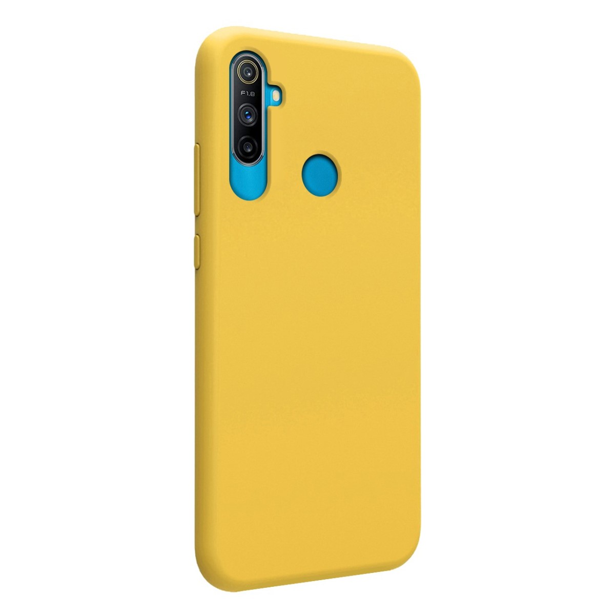Funda Silicona Líquida Ultra Suave para Realme C3 color Amarilla