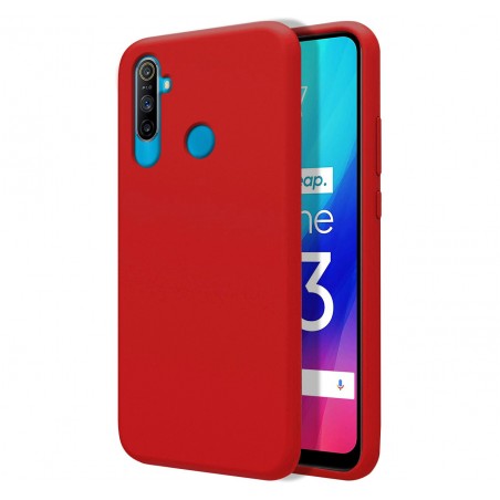 Funda Silicona Líquida Ultra Suave para Realme C3 color Roja