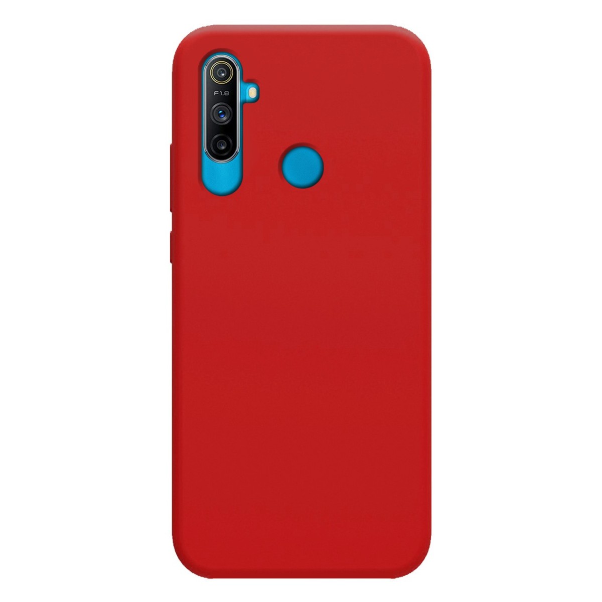 Funda Silicona Líquida Ultra Suave para Realme C3 color Roja
