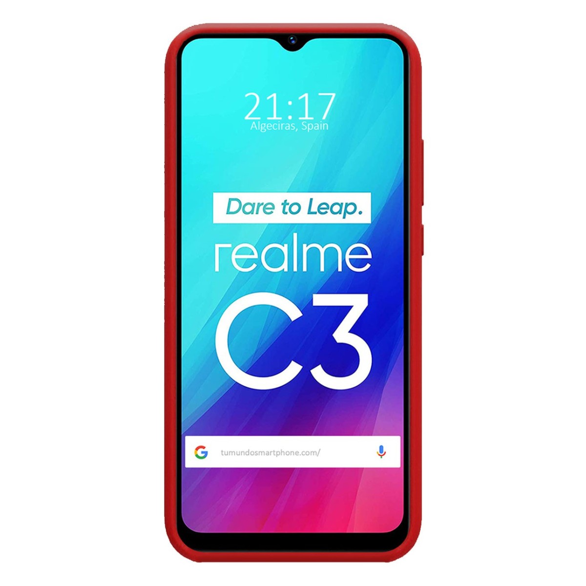 Funda Silicona Líquida Ultra Suave para Realme C3 color Roja