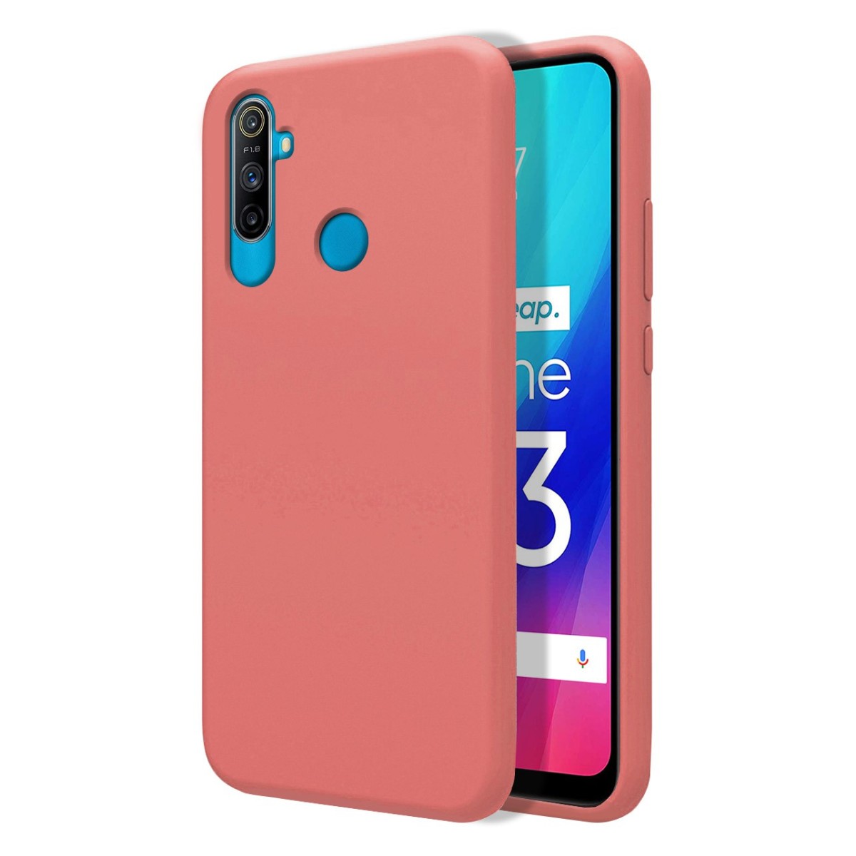 Funda Silicona Líquida Ultra Suave para Realme C3 color Rosa