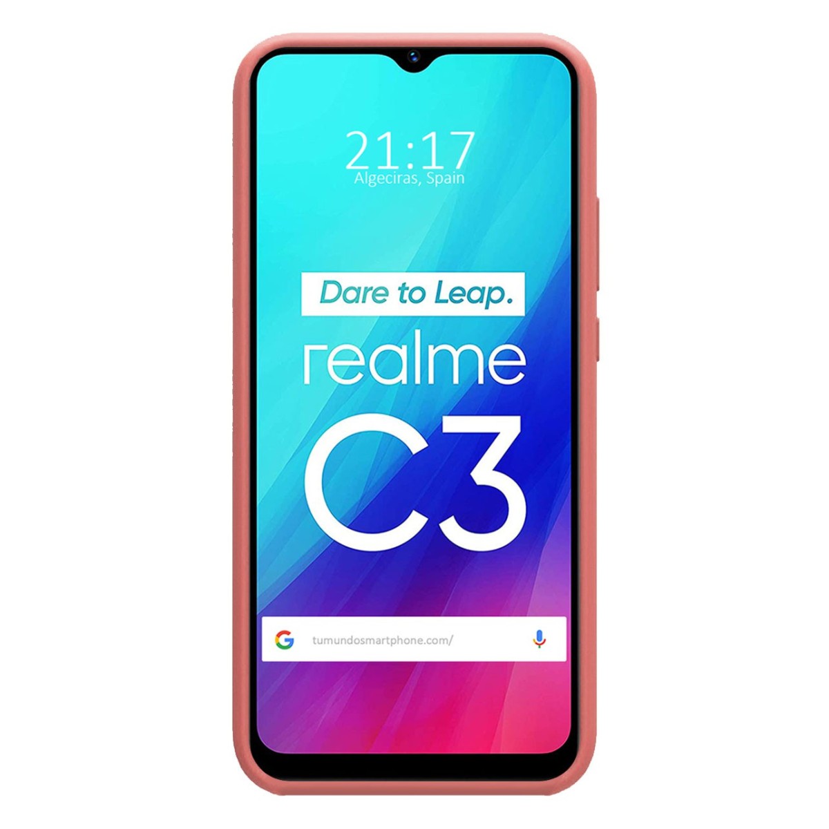 Funda Silicona Líquida Ultra Suave para Realme C3 color Rosa