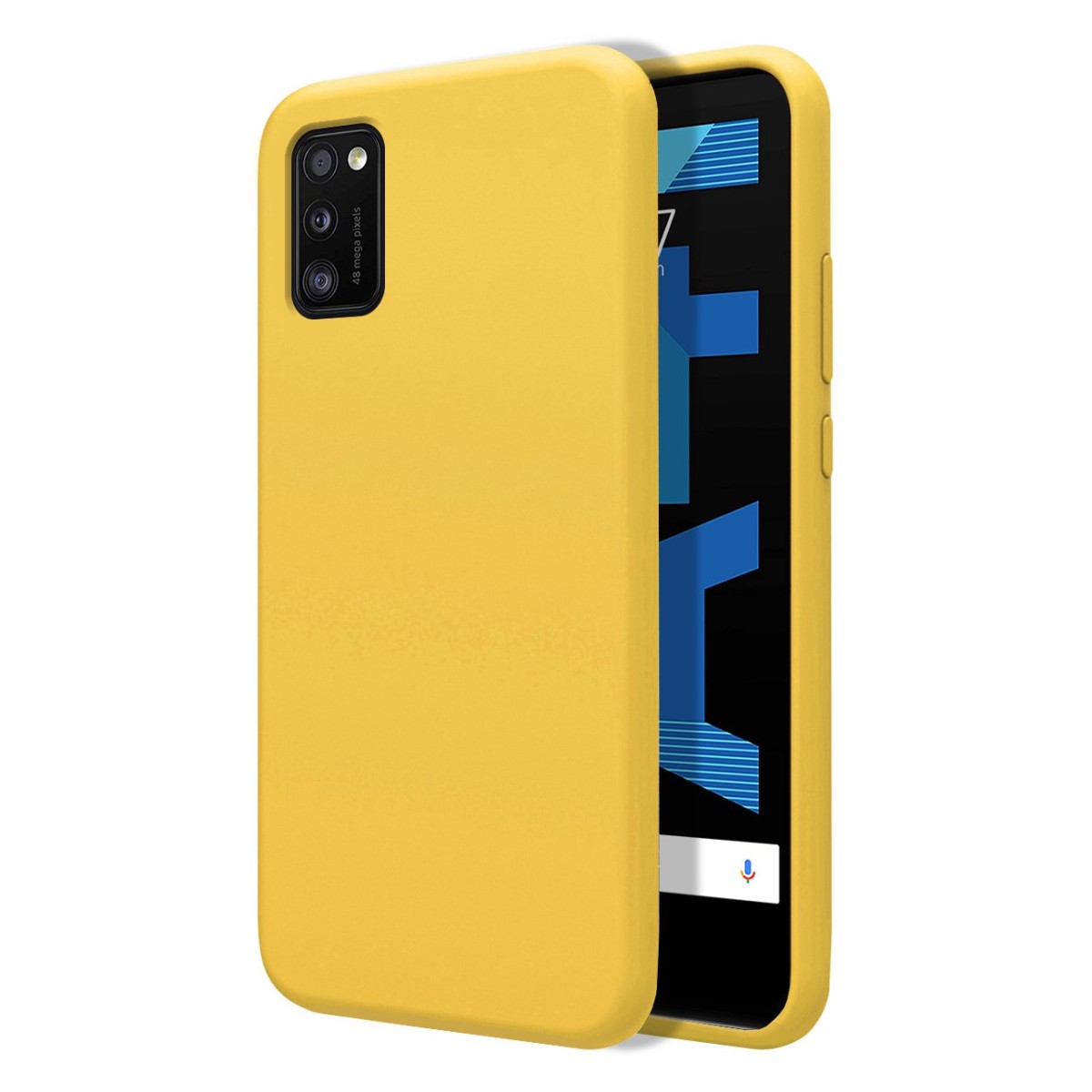 Funda Silicona Líquida Ultra Suave para Samsung Galaxy A41 color Amarilla