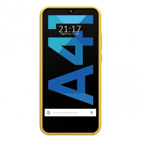 Funda Silicona Líquida Ultra Suave para Samsung Galaxy A41 color Amarilla