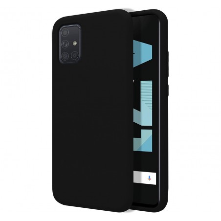 Funda Silicona Líquida Ultra Suave para Samsung Galaxy A71 color Negra