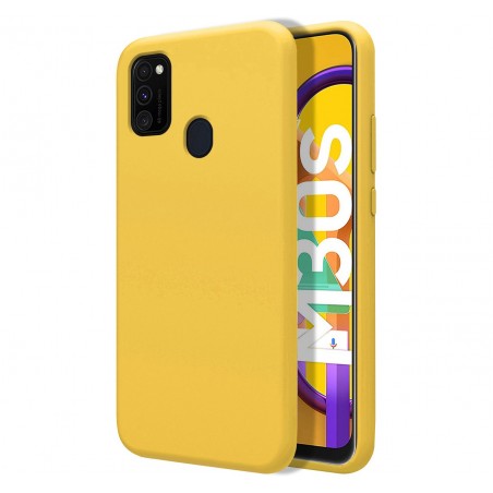 Funda Silicona Líquida Ultra Suave para Samsung Galaxy M30s / M21 color Amarilla