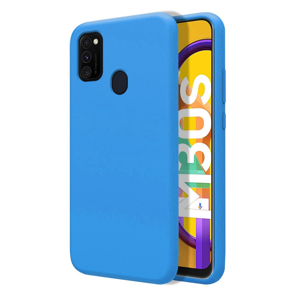 Funda Silicona Líquida Ultra Suave para Samsung Galaxy M30s / M21 color Azul