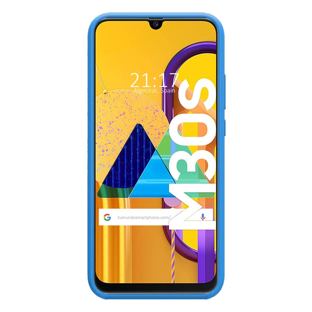 Funda Silicona Líquida Ultra Suave para Samsung Galaxy M30s / M21 color Azul