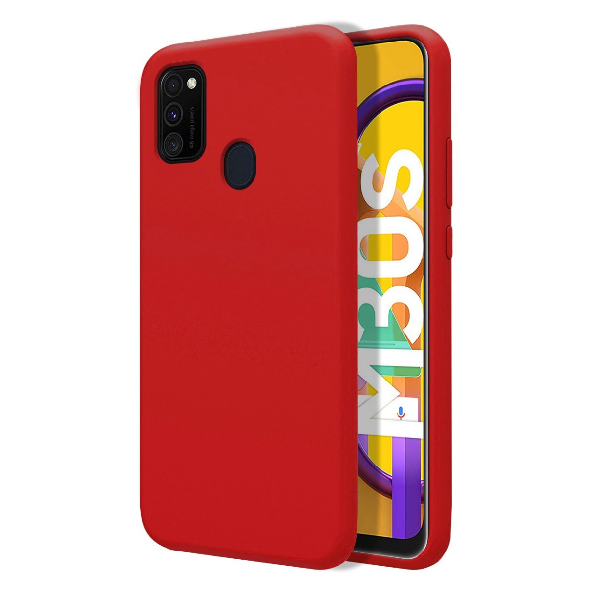 Funda Silicona Líquida Ultra Suave para Samsung Galaxy M30s / M21 color Roja