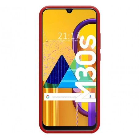 Funda Silicona Líquida Ultra Suave para Samsung Galaxy M30s / M21 color Roja