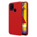 Funda Silicona Líquida Ultra Suave para Samsung Galaxy M31 color Roja