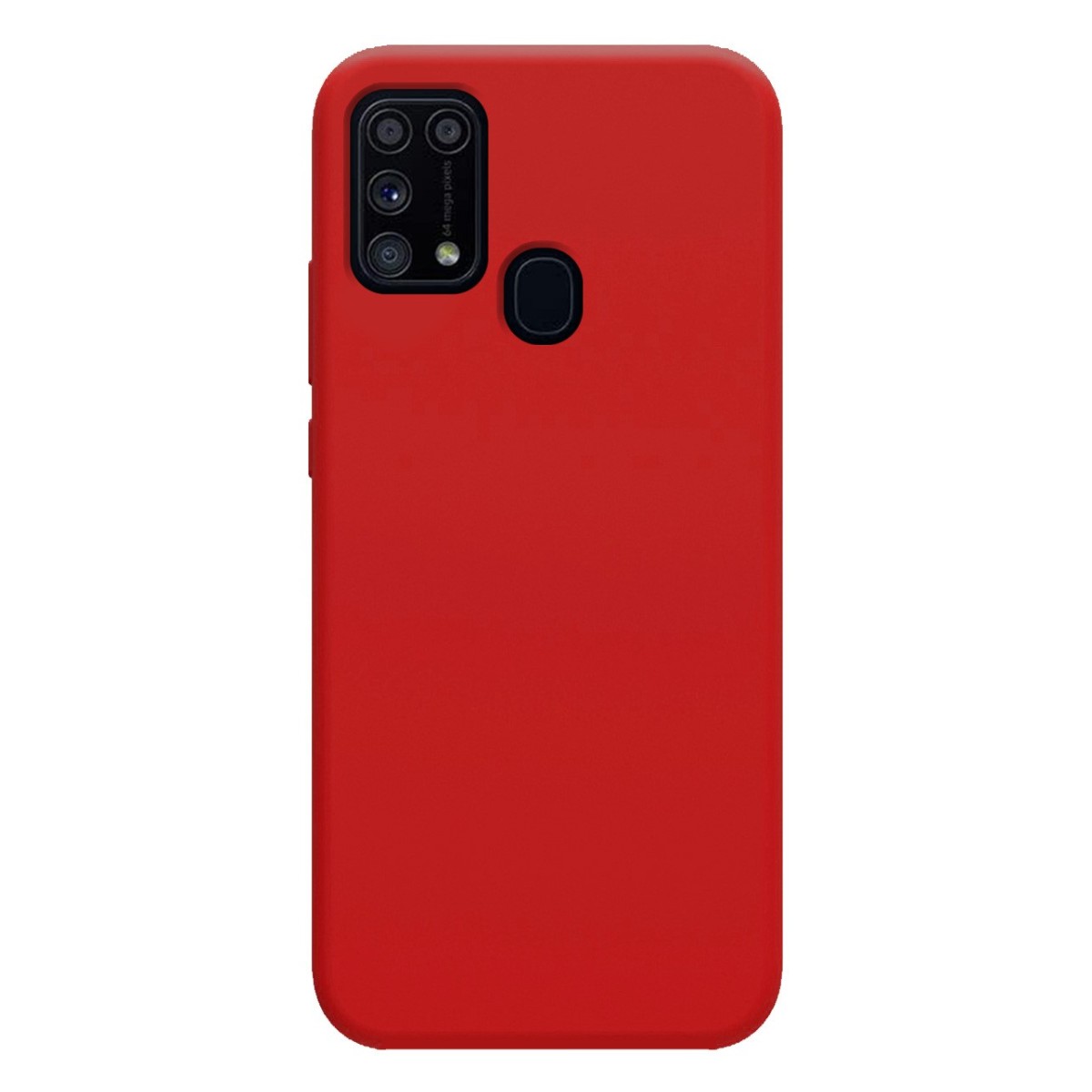 Funda Silicona Líquida Ultra Suave para Samsung Galaxy M31 color Roja
