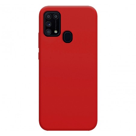 Funda Silicona Líquida Ultra Suave para Samsung Galaxy M31 color Roja