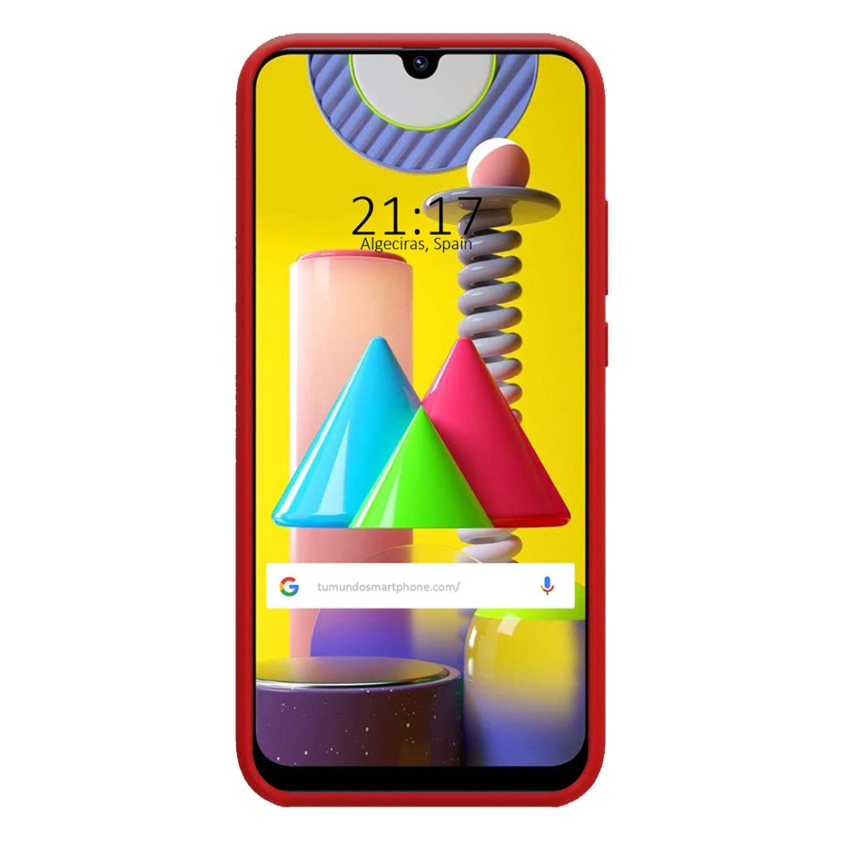 Funda Silicona Líquida Ultra Suave para Samsung Galaxy M31 color Roja