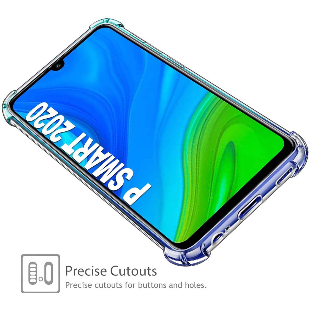Funda Gel Tpu Anti-Shock Transparente para Huawei P Smart 2020