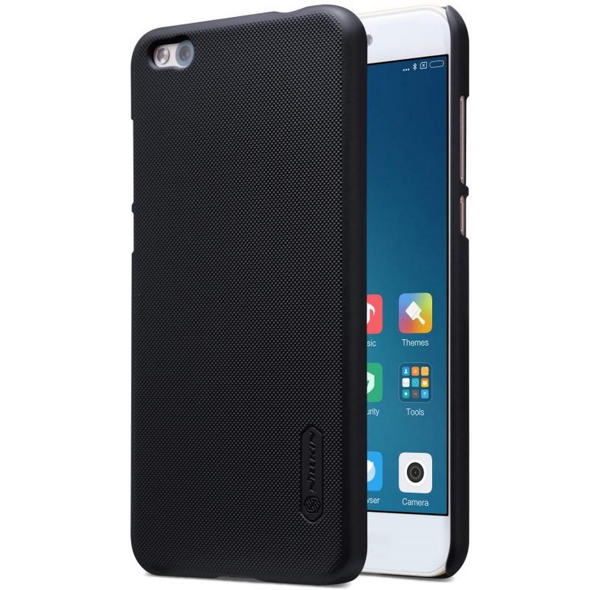 Carcasa Funda Negra Nillkin Modelo Frosted + Protector para Xiaomi Mi 5C