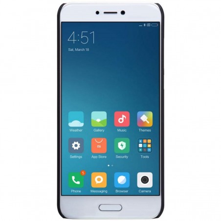 Carcasa Funda Negra Nillkin Modelo Frosted + Protector para Xiaomi Mi 5C