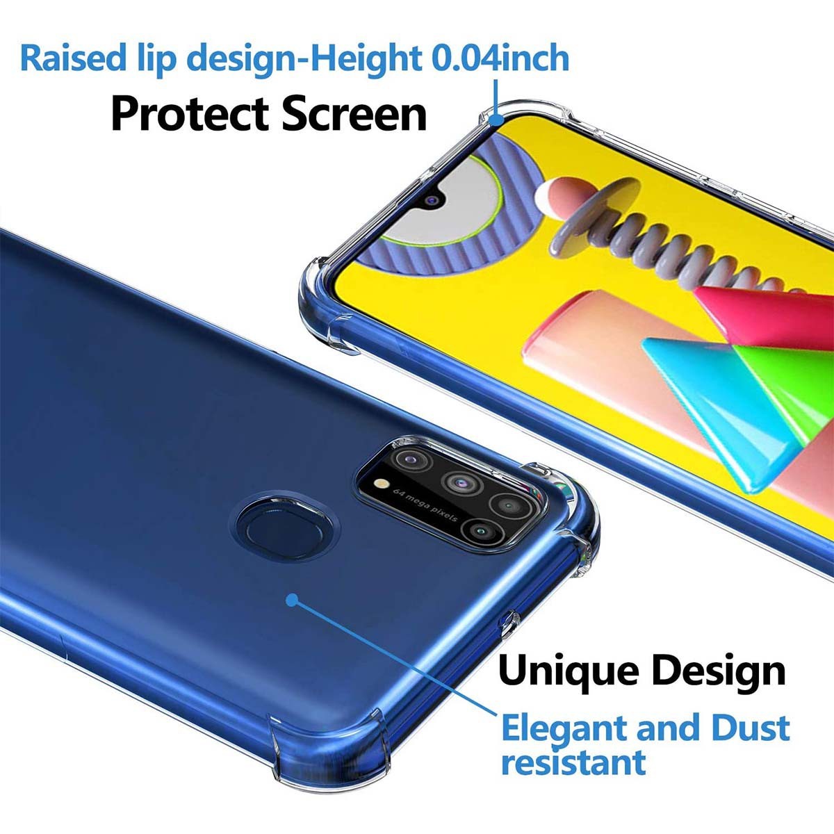 Funda Gel Tpu Anti-Shock Transparente para Samsung Galaxy M31